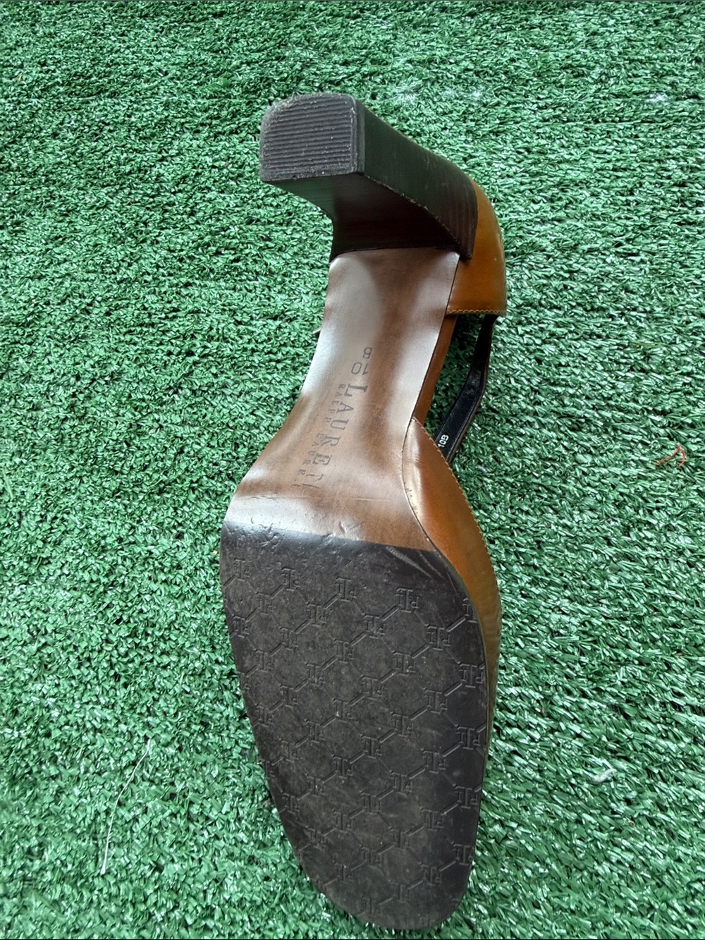 Lauren Ralph Lauren Brown Leather Mary Jane Heels - Picture 12 of 13